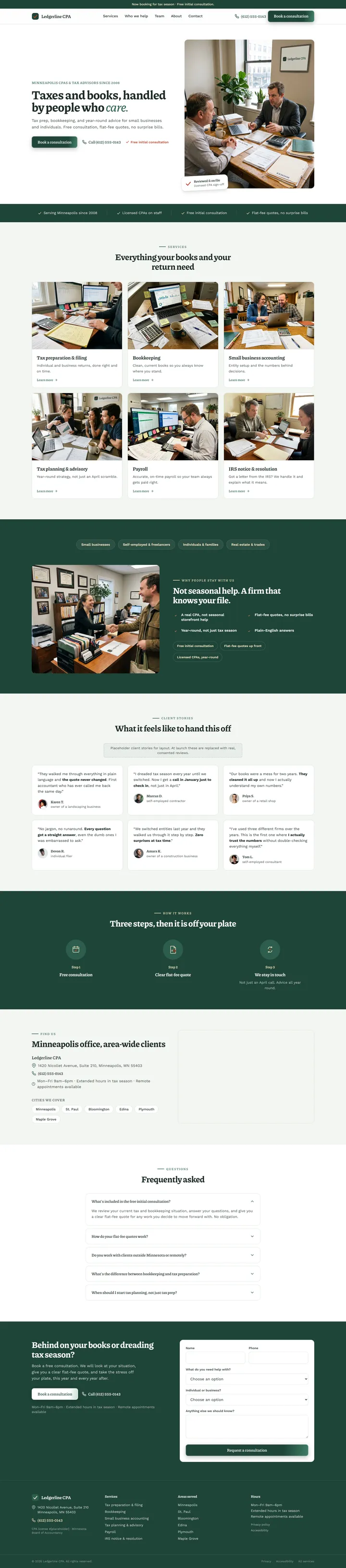 Sample accounting firm site