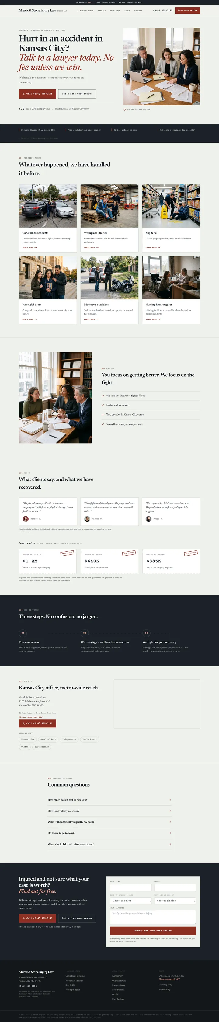 Sample law firm site