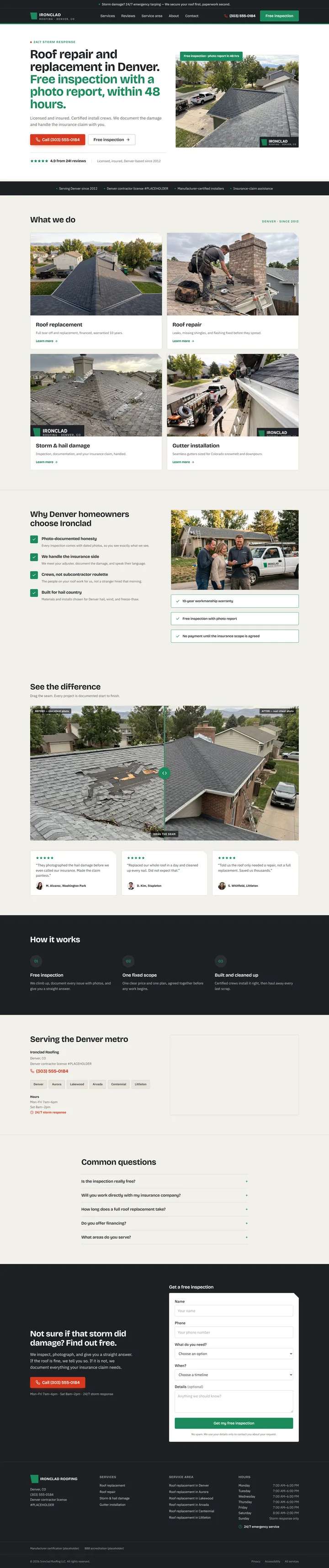 Sample roofing site